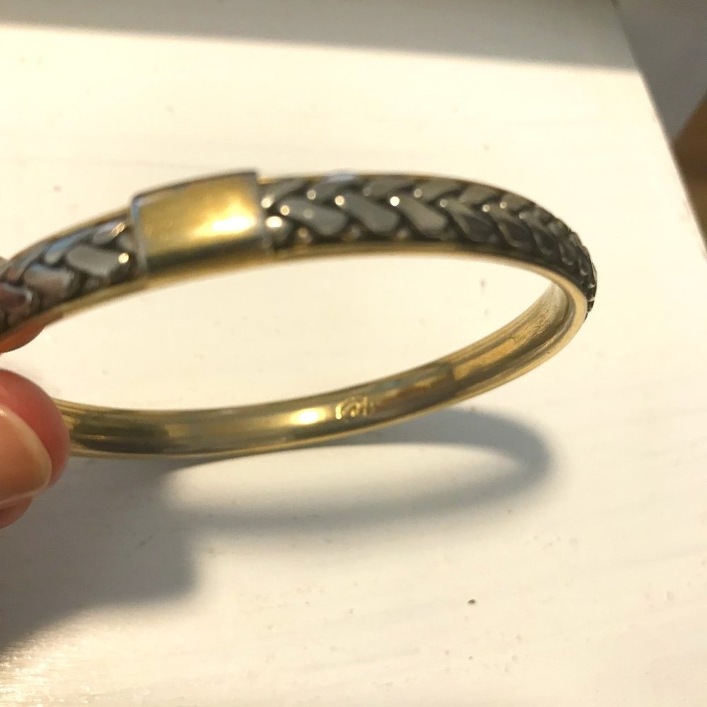 Vintage two-tone Liz Claiborne Bangle Bracelet